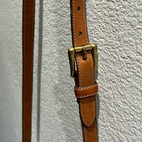 Vintage 1970s Dooney & Bourke Cavalry Spectator Leather Bucket Crossbody Bag - Picture 4 of 16